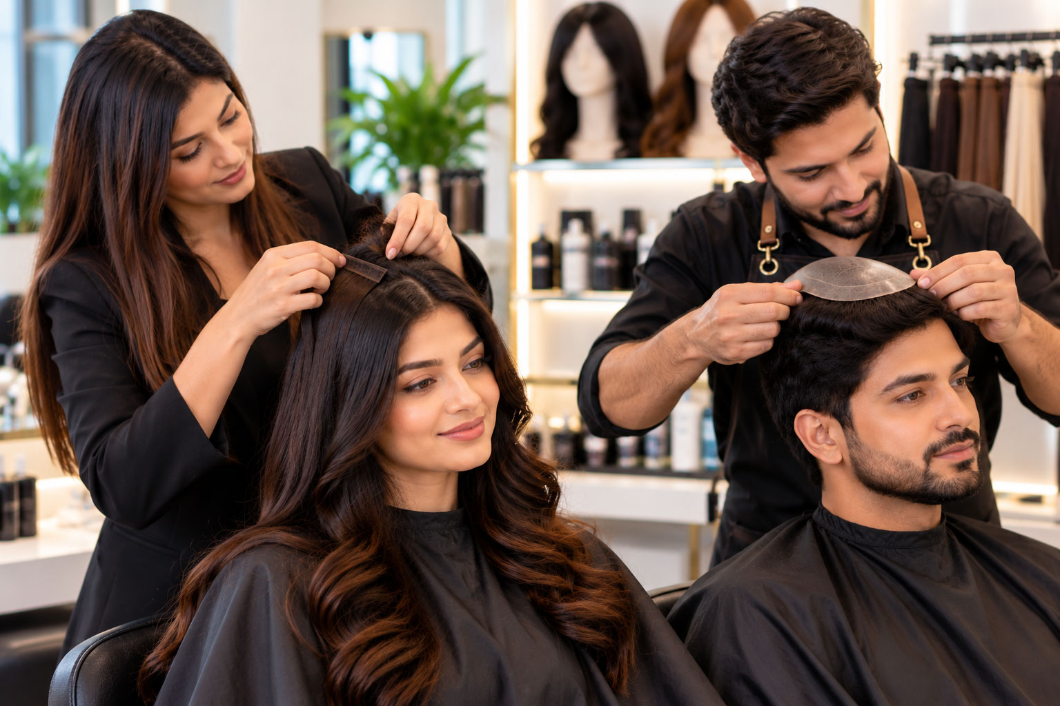 Hair weaving and hair system options for men and women